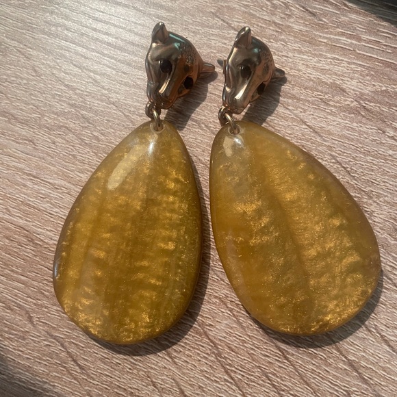 Zara Jewelry - Jaguar head earrings